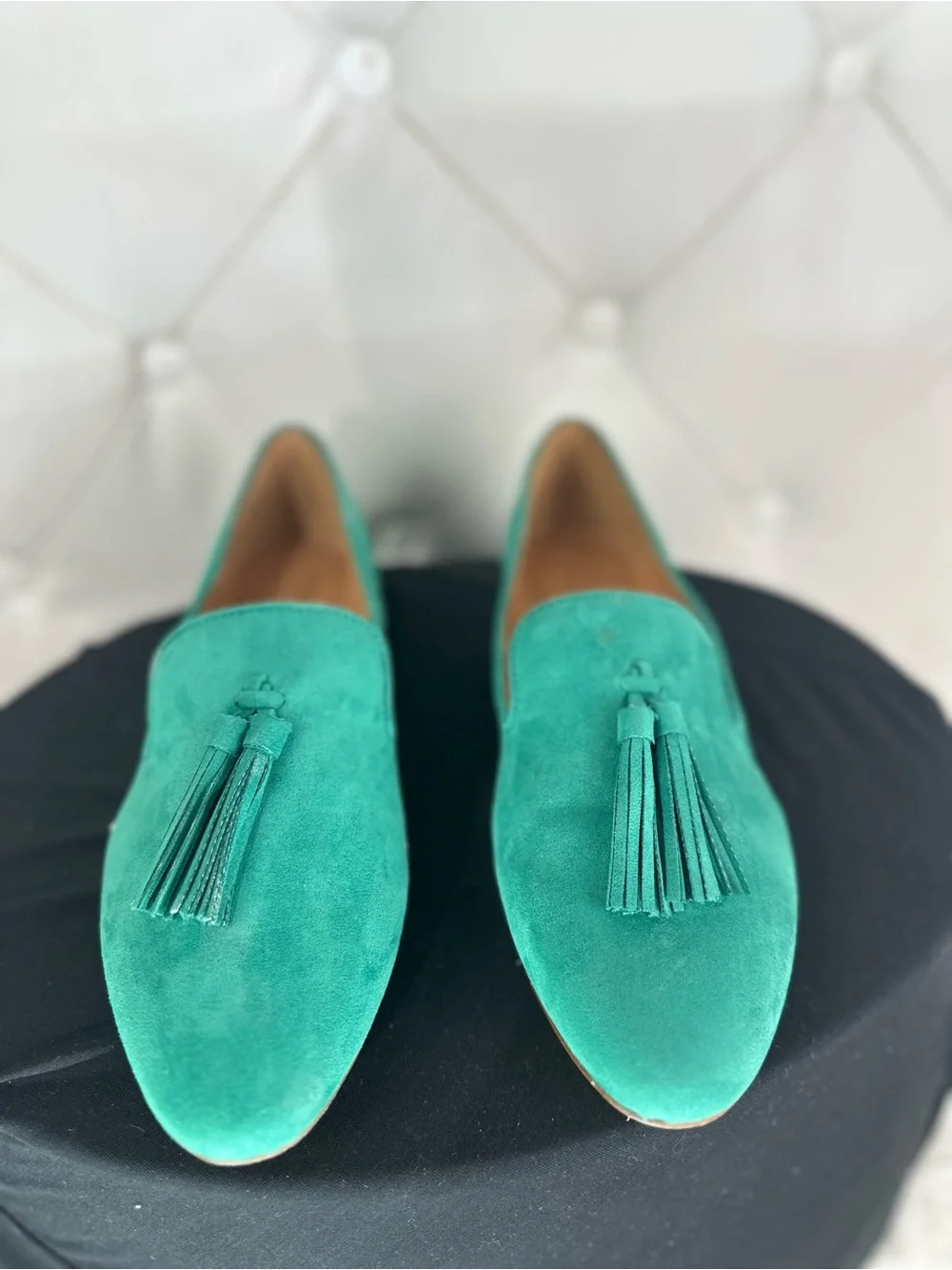 J.Crew Women’s Turquoise Suede Tassel Loafers